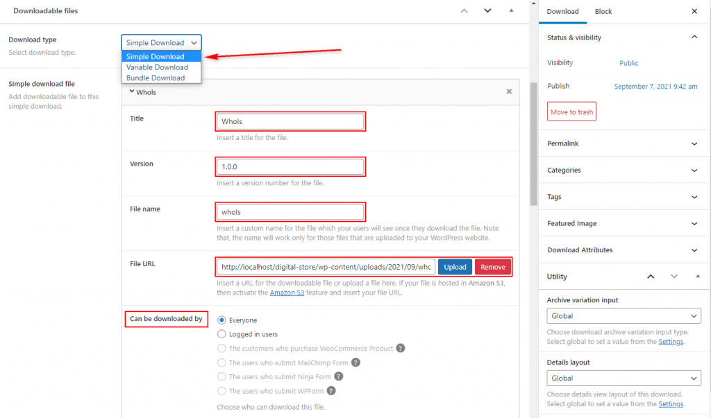 How to add downloads