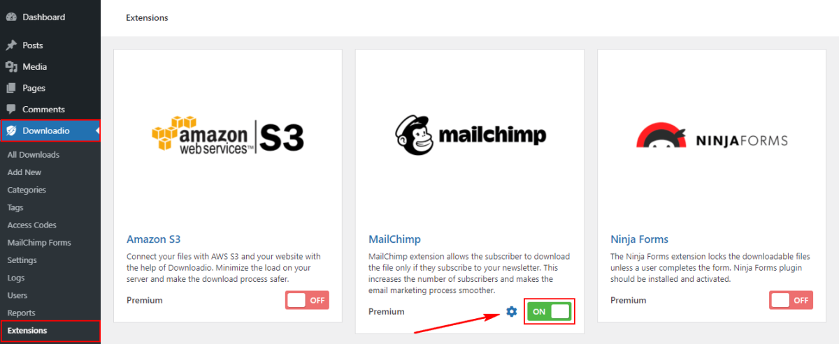 How to Set Up Mailchimp with Downloadio